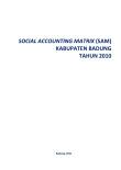 Social Accounting Matrix Of Badung Regency 2010